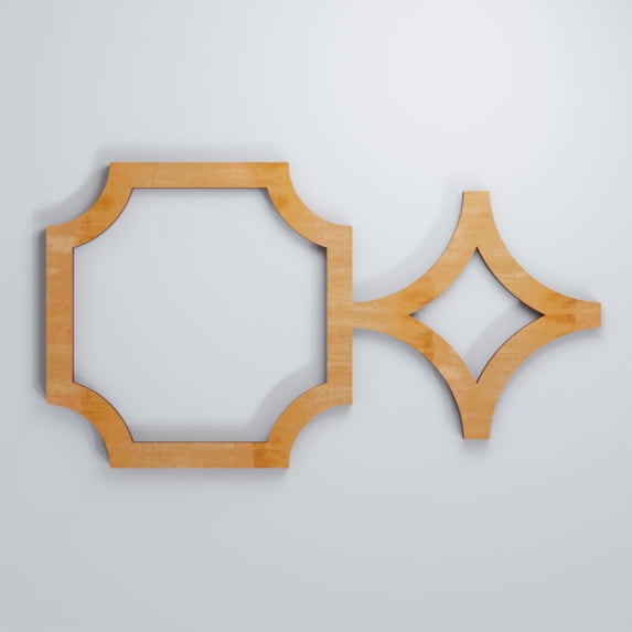 Ekena Millwork 13 3/8"W x 7 3/8"H x 3/8"T Extra Small Anderson Decorative Fretwork Wood Wall Panels, Alder