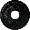 thumbnail image 1 of Ekena Millwork 13 7/8"OD x 3 3/4"ID x 1 1/4"P Tirana Ceiling Medallion (Fits Canopies up to 4 3/4"), Hand-Painted Black Pearl, 1 of 6