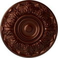 thumbnail image 1 of Ekena Millwork 13"OD x 1 3/8"P Whitman Ceiling Medallion (For Canopies up to 3 3/4"), Hand-Painted Antique Copper, 1 of 5