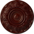 thumbnail image 1 of Ekena Millwork 13"OD x 1 3/8"P Whitman Ceiling Medallion (For Canopies up to 3 3/4"), Hand-Painted Brushed Mahogany, 1 of 5