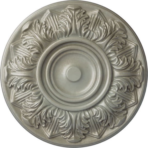 Ekena Millwork 13"OD x 1 3/8"P Whitman Ceiling Medallion (For Canopies up to 3 3/4"), Hand-Painted Flash Gold