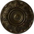 thumbnail image 1 of Ekena Millwork 13"OD x 1 3/8"P Whitman Ceiling Medallion (For Canopies up to 3 3/4"), Hand-Painted Green Gold, 1 of 5