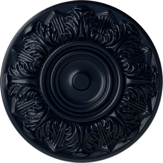 Ekena Millwork 13"OD x 1 3/8"P Whitman Ceiling Medallion (For Canopies up to 3 3/4"), Hand-Painted Midnight Dream