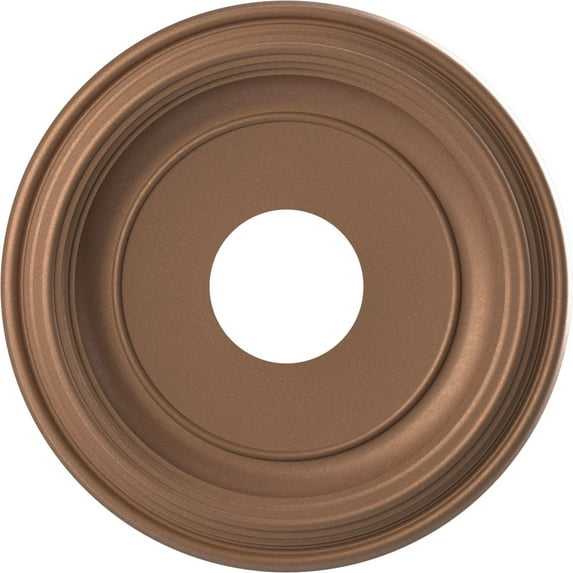 Ekena Millwork 13"OD x 3 1/2"ID x 1 1/4"P Traditional Thermoformed PVC Ceiling Medallion (Fits Canopies up to 7 1/2"), Aged Copper