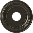 thumbnail image 1 of Ekena Millwork 13"OD x 3 1/2"ID x 1 1/4"P Traditional Thermoformed PVC Ceiling Medallion (Fits Canopies up to 7 1/2"), Metallic Charcoal, 1 of 10