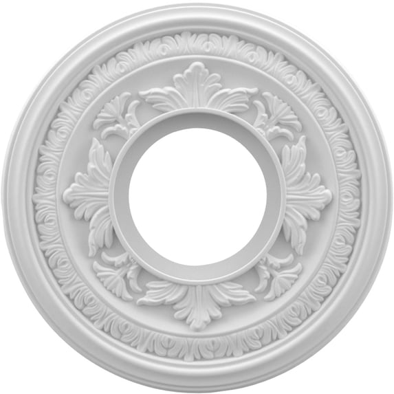 Ekena Millwork 13"OD x 3 1/2"ID x 3/4"P Baltimore Thermoformed PVC Ceiling Medallion (Fits Canopies up to 5 1/4"), Bright Coat Dark Bronze