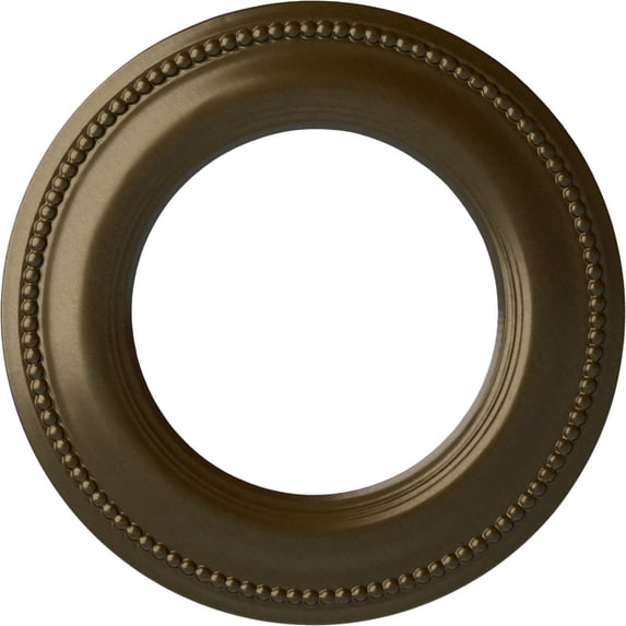 Ekena Millwork 13"OD x 7 1/2"ID x 3/4"P Bradford Classic Ceiling Medallion (Fits Canopies up to 8 5/8"), Hand-Painted Brass