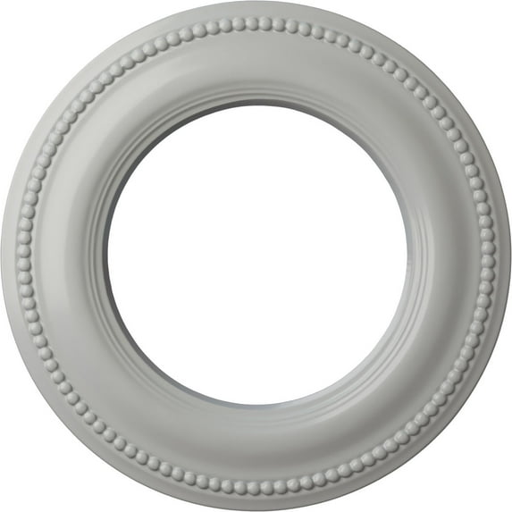 Ekena Millwork 13"OD x 7 1/2"ID x 3/4"P Bradford Classic Ceiling Medallion (Fits Canopies up to 8 5/8"), Hand-Painted Frost