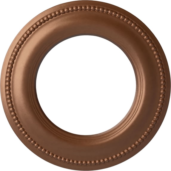 Ekena Millwork 13"OD x 7 1/2"ID x 3/4"P Bradford Classic Ceiling Medallion (Fits Canopies up to 8 5/8"), Hand-Painted Polished Copper