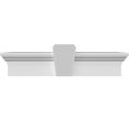 thumbnail image 1 of Ekena Millwork 131" Bottom Width x 134 1/2" Top Width x 6"H x 1"P Traditional Crosshead w/ Deco Keystone, 1 of 24