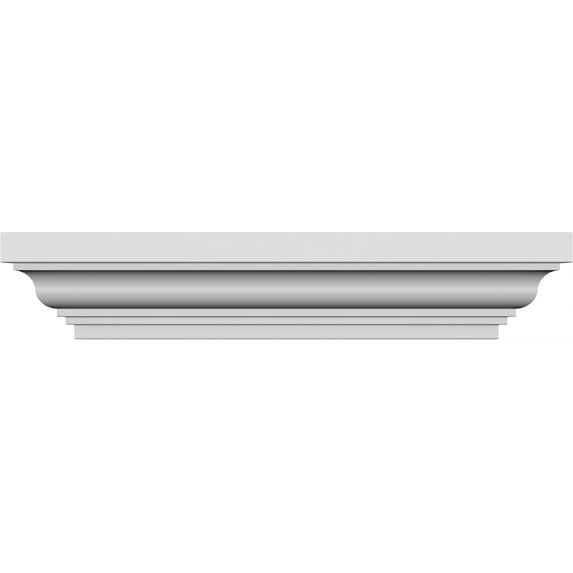 Ekena Millwork 135" Bottom Width x 141" Top Width x 4 1/2"H x 1/2"P Classic Crosshead