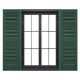 thumbnail image 1 of Ekena Millwork 14 1/2"W x 31"H Mid-America Vinyl, Standard Size Cathedral Top Center Mullion, Open Louver Shutter, w/Installation Shutter-Lok's & Matching Screws (Per Pair), 028 - Forest Green, 1 of 14