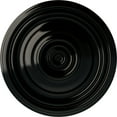 thumbnail image 1 of Ekena Millwork 14 3/4"OD x 1 3/4"P Traditional Ceiling Medallion (Fits Canopies up to 4"), Hand-Painted Black Pearl, 1 of 6