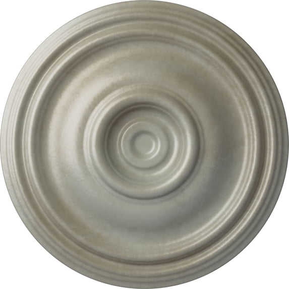 Ekena Millwork 14 3/4"OD x 1 3/4"P Traditional Ceiling Medallion (Fits Canopies up to 4"), Hand-Painted Flash Gold