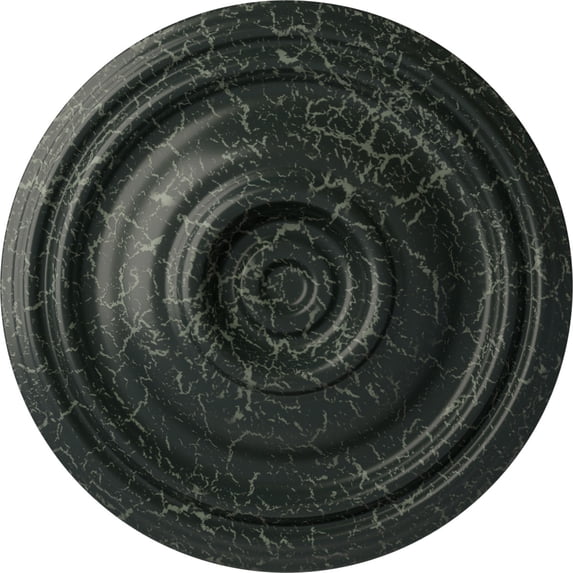 Ekena Millwork 14 3/4"OD x 1 3/4"P Traditional Ceiling Medallion (Fits Canopies up to 4"), Hand-Painted Painted Turtle Crackle