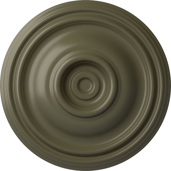 Ekena Millwork 14 3/4"OD x 1 3/4"P Traditional Ceiling Medallion (Fits Canopies up to 4"), Hand-Painted Painted Turtle