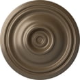 thumbnail image 1 of Ekena Millwork 14 3/4"OD x 1 3/4"P Traditional Ceiling Medallion (Fits Canopies up to 4"), Hand-Painted Warm Silver, 1 of 6