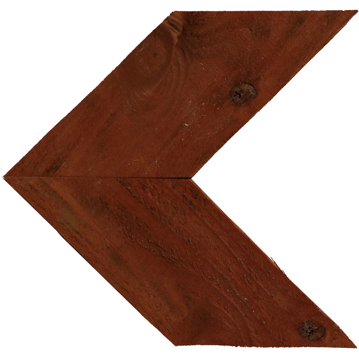 Ekena Millwork 14 3/4"W x 14"H x 3/4"D Vintage Farmhouse 5 1/2" Chevron, Barnwood Decor Collection, Salvaged Red