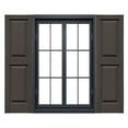 thumbnail image 1 of Ekena Millwork 14 3/4"W x 39"H Mid-America Vinyl, Standard Size Williamsburg Double Panel Shutters, w/Installation Shutter-Lok's & Matching Screws (Per Pair), 018 - Tuxedo Grey, 1 of 14