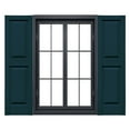 thumbnail image 1 of Ekena Millwork 14 3/4"W x 55"H Mid-America Vinyl, Standard Size Williamsburg Double Panel Shutters, w/Installation Shutter-Lok's & Matching Screws (Per Pair), 166 - Midnight Blue, 1 of 14