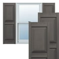 thumbnail image 1 of Ekena Millwork 14 3/4"W x 75"H Lifetime Vinyl, Standard Two Equal Panels, Raised Panel Shutters, w/Installation Shutter-Lok's & Matching Screws (Per Pair), Tuxedo Grey, 1 of 6