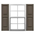 thumbnail image 1 of Ekena Millwork 14 3/4"W x 79"H Mid-America Vinyl, TailorMade Two Equal Panels, Raised Panel Shutters, w/Installation Shutter-Lok's (Per Pair), 385 - French Roast, 1 of 12