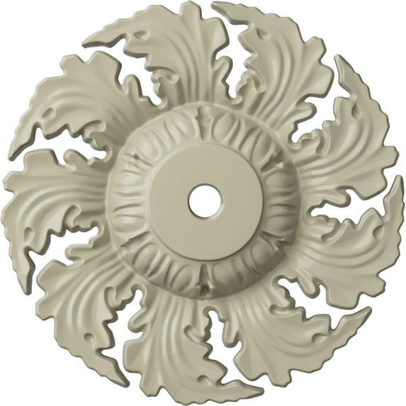 Ekena Millwork 14 5/8"OD x 2 1/4"P Needham Ceiling Medallion (Fits Canopies up to 4 1/4"), Hand-Painted Clear Yellow
