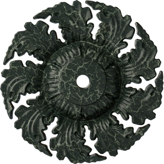 Ekena Millwork 14 5/8"OD x 2 1/4"P Needham Ceiling Medallion (Fits Canopies up to 4 1/4"), Hand-Painted Painted Turtle Crackle