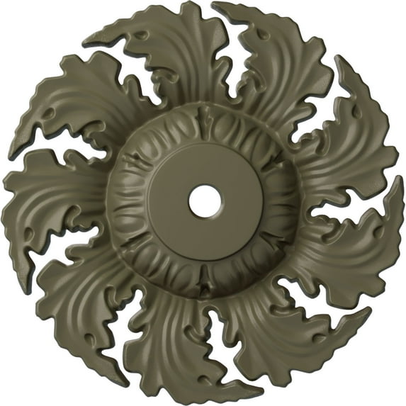 Ekena Millwork 14 5/8"OD x 2 1/4"P Needham Ceiling Medallion (Fits Canopies up to 4 1/4"), Hand-Painted Spartan Stone
