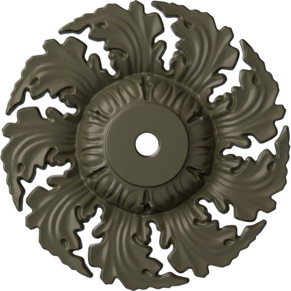 Ekena Millwork 14 5/8"OD x 2 1/4"P Needham Ceiling Medallion (Fits Canopies up to 4 1/4"), Hand-Painted Witch Hazel