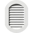 thumbnail image 1 of Ekena Millwork 14"W x 24"H Vertical Round Ended (19"W x 29"H Frame Size): Functional, PVC Gable Vent w/ 1" x 4" Flat Trim Frame, 1 of 14