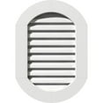 thumbnail image 1 of Ekena Millwork 14"W x 26"H Vertical Round Ended (19"W x 31"H Frame Size): Functional, PVC Gable Vent w/ 1" x 4" Flat Trim Frame, 1 of 14
