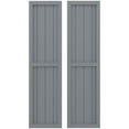 thumbnail image 1 of Ekena Millwork 14"W x 35"H Americraft Four Board Exterior Real Wood Two Equal Panel Framed Board-n-Batten Shutters (Per Pair), Ocean Swell, 1 of 9