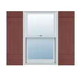 thumbnail image 1 of Ekena Millwork 14"W x 35"H Mid-America Vinyl, Standard Size Four Board Joined Shutters, w/Installation Shutter-Lok's & Matching Screws (Per Pair), 027 - Burgundy Red, 1 of 14