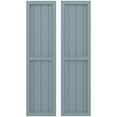 thumbnail image 1 of Ekena Millwork 14"W x 39"H Americraft Four Board Exterior Real Wood Two Equal Panel Framed Board-n-Batten Shutters (Per Pair), Peaceful Blue, 1 of 9