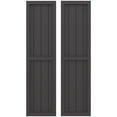thumbnail image 1 of Ekena Millwork 14"W x 40"H Americraft Four Board Exterior Real Wood Two Equal Panel Framed Board-n-Batten Shutters (Per Pair), Shadow Mountain, 1 of 9