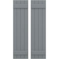 thumbnail image 1 of Ekena Millwork 14"W x 41"H Americraft Four Board (2 Batten) Exterior Real Wood Joined Board-n-Batten Shutters (Per Pair), Ocean Swell, 1 of 10