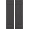thumbnail image 1 of Ekena Millwork 14"W x 52"H Americraft Four Board (2 Batten) Exterior Real Wood Joined Board-n-Batten Shutters (Per Pair), Shadow Mountain, 1 of 10