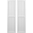 thumbnail image 1 of Ekena Millwork 14"W x 55"H Americraft Four Board Exterior Real Wood Two Equal Panel Framed Board-n-Batten Shutters (Per Pair), White, 1 of 9