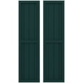 thumbnail image 1 of Ekena Millwork 14"W x 68"H Americraft Four Board Exterior Real Wood Two Equal Panel Framed Board-n-Batten Shutters (Per Pair), Thermal Green, 1 of 9