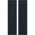 thumbnail image 1 of Ekena Millwork 14"W x 74"H Americraft Four Board (2 Batten) Exterior Real Wood Joined Board-n-Batten Shutters w/ Z-Bar (Per Pair), Starless Night Blue, 1 of 10