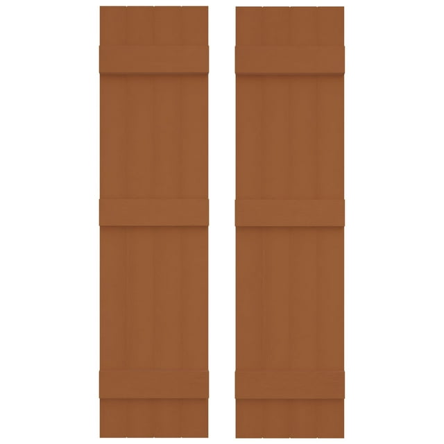 Ekena Millwork 14 in. W x 66 in. H Builders Edge, TailorMade Four Board Joined (3 Batten), Board-n-Batten Shutters, Includes Matching Installation Spikes (Per Pair), 471 - Treated Cedar