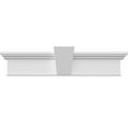 thumbnail image 1 of Ekena Millwork 148" Bottom Width x 152" Top Width x 7 1/4"H x 1"P, Craftsman Crosshead with Bottom Trim w/ Flat Keystone, 1 of 24