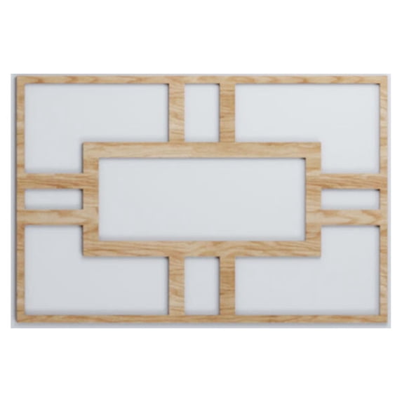 Ekena Millwork 15 1/2"W x 23 3/8"H x 1/4"T Large Hastings Decorative Fretwork Wood Wall Panels, Red Oak