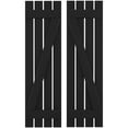 thumbnail image 1 of Ekena Millwork 15 1/2"W x 35"H Americraft Four Board (2 Batten) Exterior Real Wood Spaced Board-n-Batten Shutters w/ Z-Bar (Per Pair), Black, 1 of 10