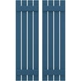 thumbnail image 1 of Ekena Millwork 15 1/2"W x 44"H Americraft Four Board (2 Batten) Exterior Real Wood Spaced Board-n-Batten Shutters (Per Pair), Sojourn Blue, 1 of 10