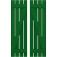 thumbnail image 1 of Ekena Millwork 15 1/2"W x 47"H Americraft Four Board (2 Batten) Exterior Real Wood Spaced Board-n-Batten Shutters w/ Z-Bar (Per Pair), Viridian Green, 1 of 10