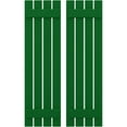 thumbnail image 1 of Ekena Millwork 15 1/2"W x 54"H Americraft Four Board (2 Batten) Exterior Real Wood Spaced Board-n-Batten Shutters (Per Pair), Viridian Green, 1 of 10