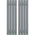 thumbnail image 1 of Ekena Millwork 15 1/2"W x 59"H Americraft Four Board (2 Batten) Exterior Real Wood Spaced Board-n-Batten Shutters (Per Pair), Ocean Swell, 1 of 10