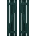 thumbnail image 1 of Ekena Millwork 15 1/2"W x 62"H Americraft Four Board (2 Batten) Exterior Real Wood Spaced Board-n-Batten Shutters w/ Z-Bar (Per Pair), Thermal Green, 1 of 10